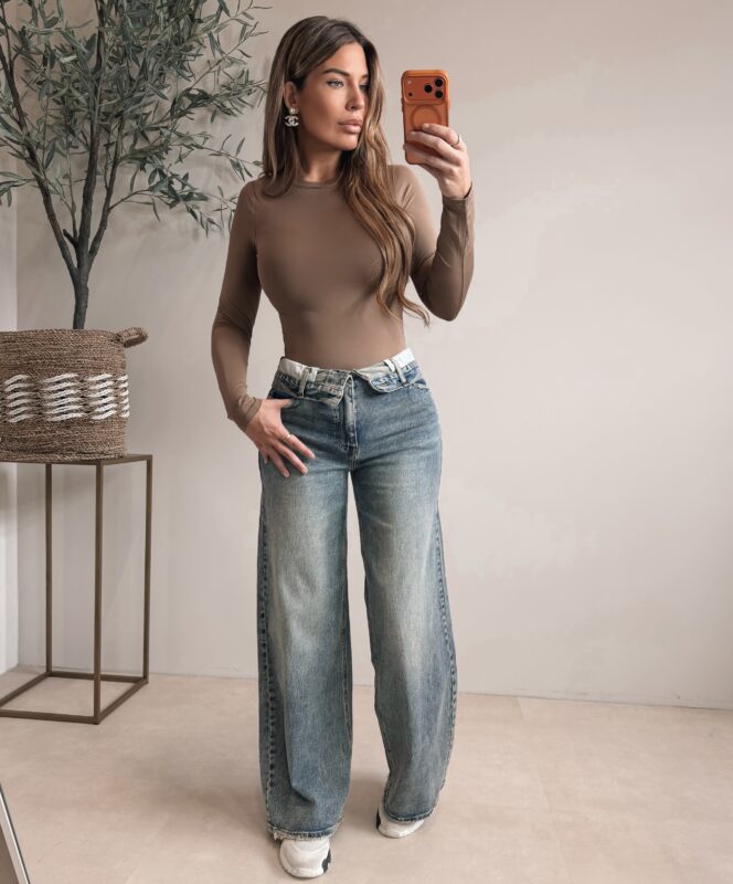 The Double Waist Jeans - Blue