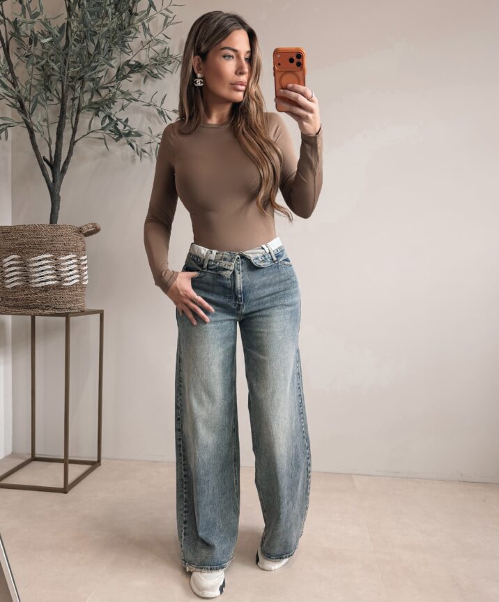 The Double Waist Jeans - Blue