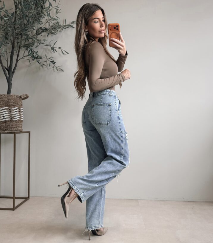 The Destroyed detail Jeans - Blue