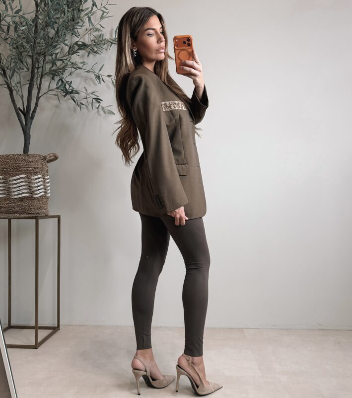 Getailleerd Brown Designer Blazer - Rocky Label