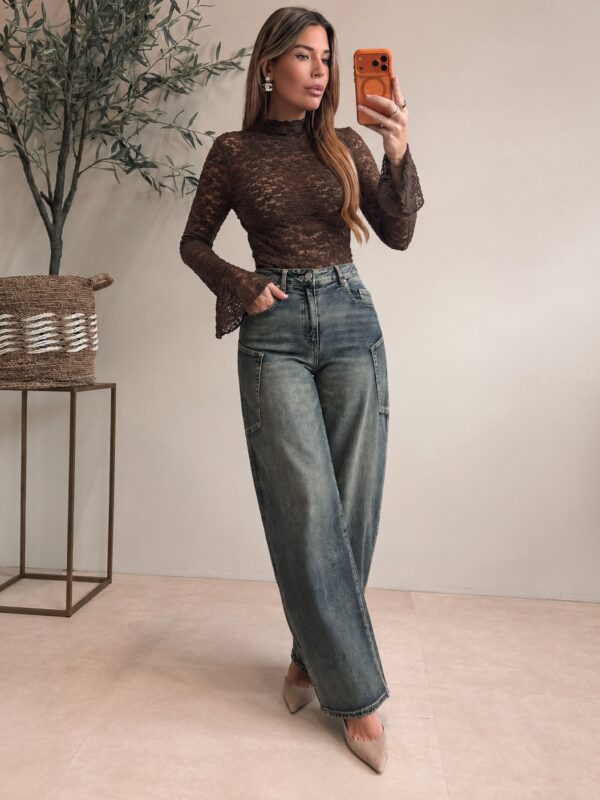 Lace Plum Top - Choco