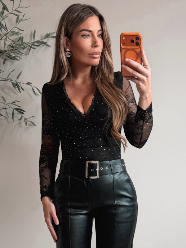 Lace Diamond Body - Black