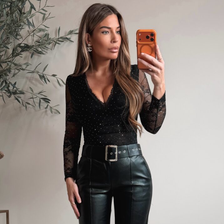 Lace Diamond Body - Black